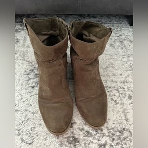 OLIVE ANKLE BOOTS